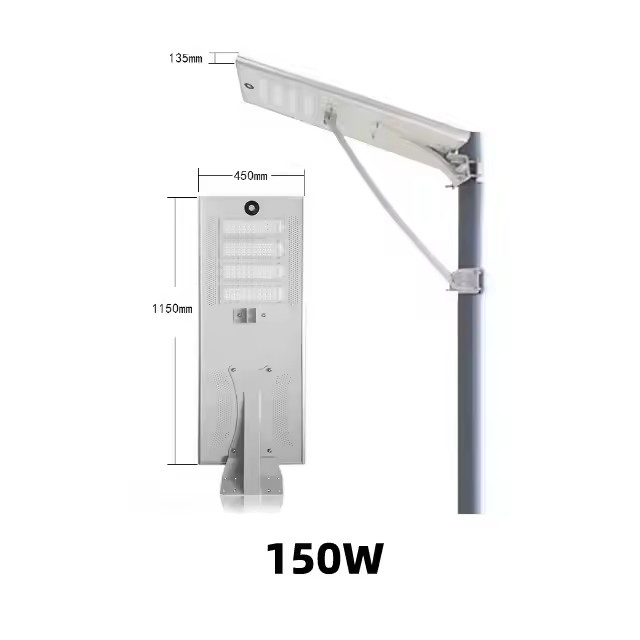 Integrated Street Lamp Lighting Time in Smart Cities Road Outdoor All in One LED Solar Street Light