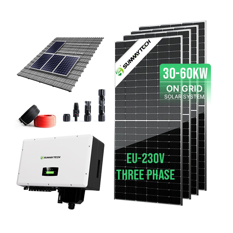 50kw Solar Panel Solar Panel System for Home on Grid EU Grid Tied Solar Home System 20kw 50kw 100kw