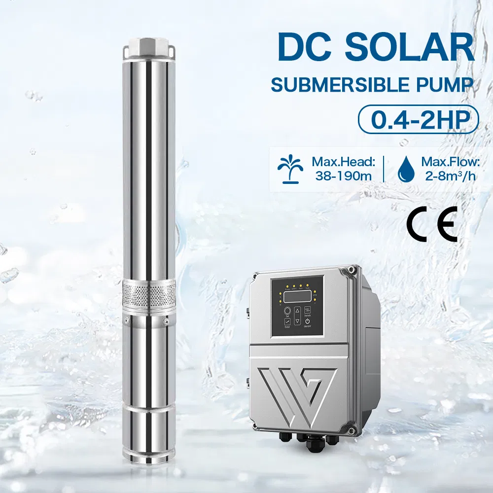 3'' 4'' DC Brushless Motor High Efficiency Solar Eenergy Submersible Borehole Deep Well High Pressure Water Pumps