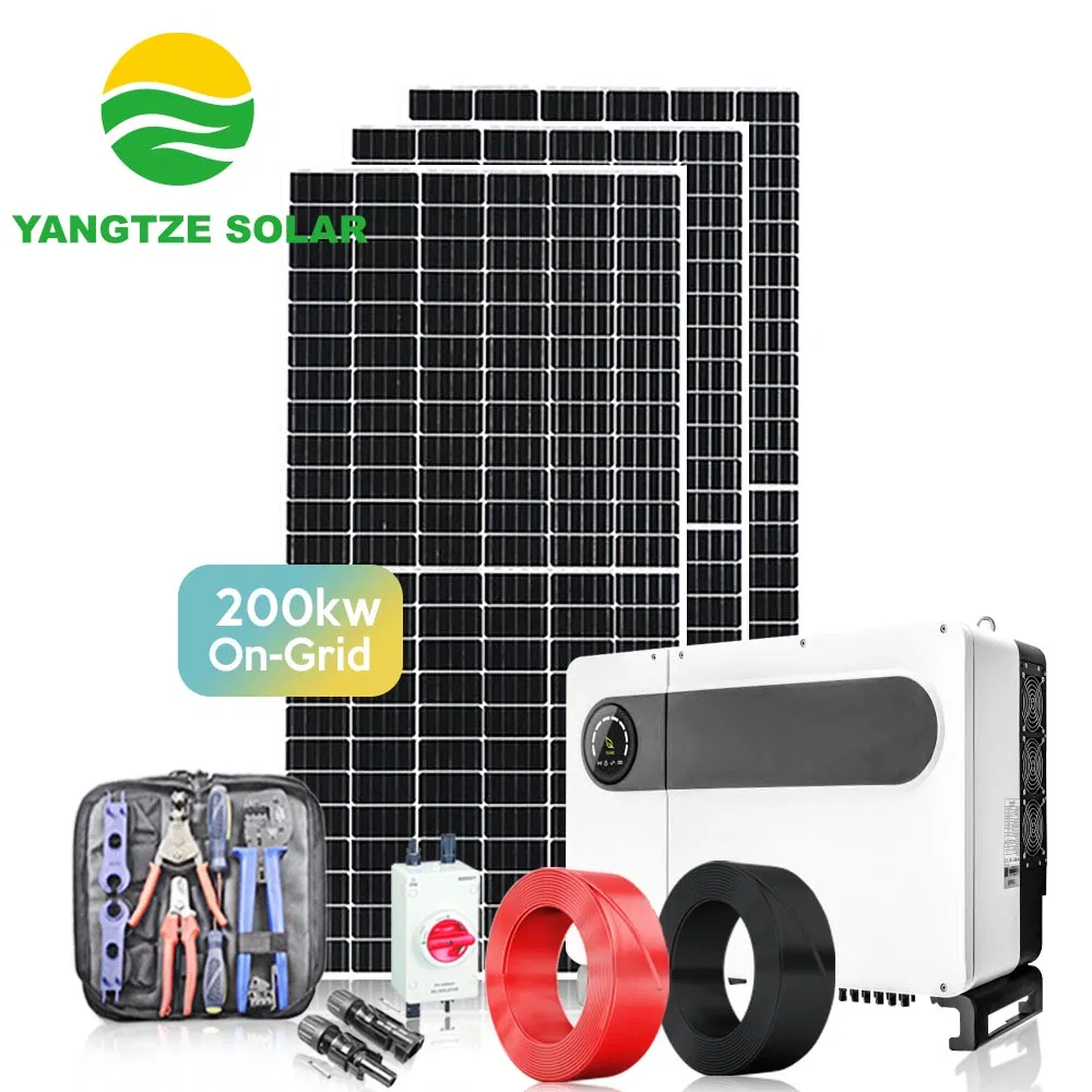 Yangtze Solar Panel System Commercial 200kw Solar Grid Tied Complete System