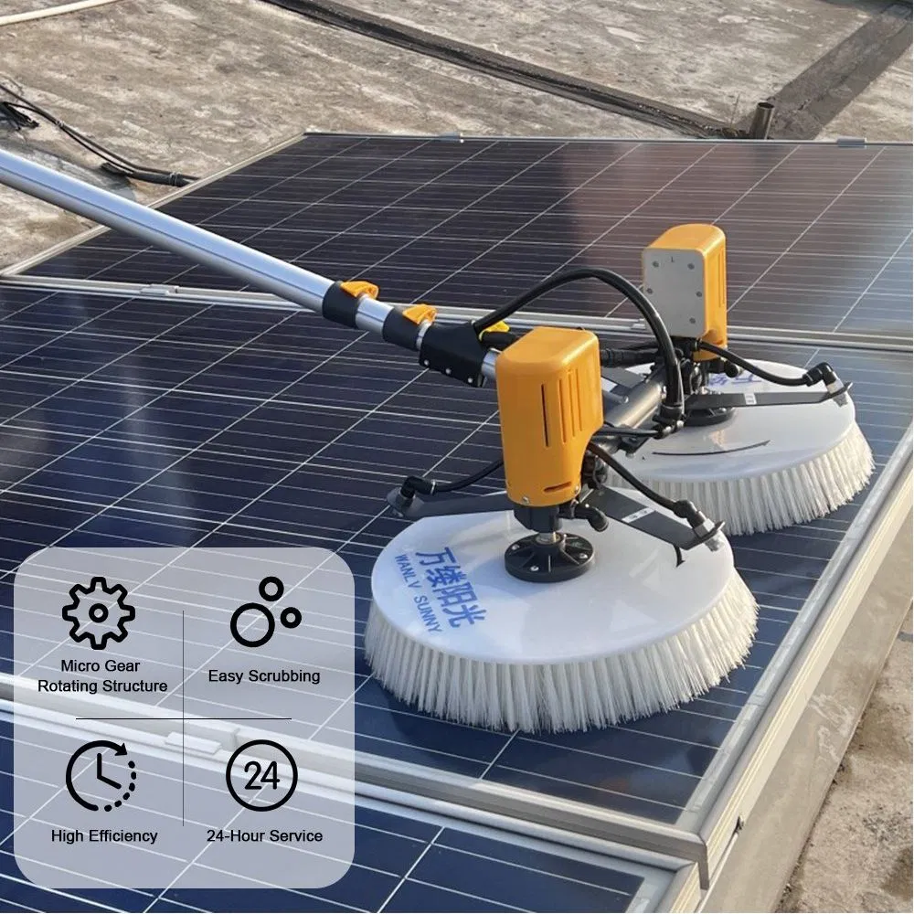 OEM Solar Panel Cleaner Photovoltaic Cleaning Machine Double-Disc Rotating Cleaning Brush