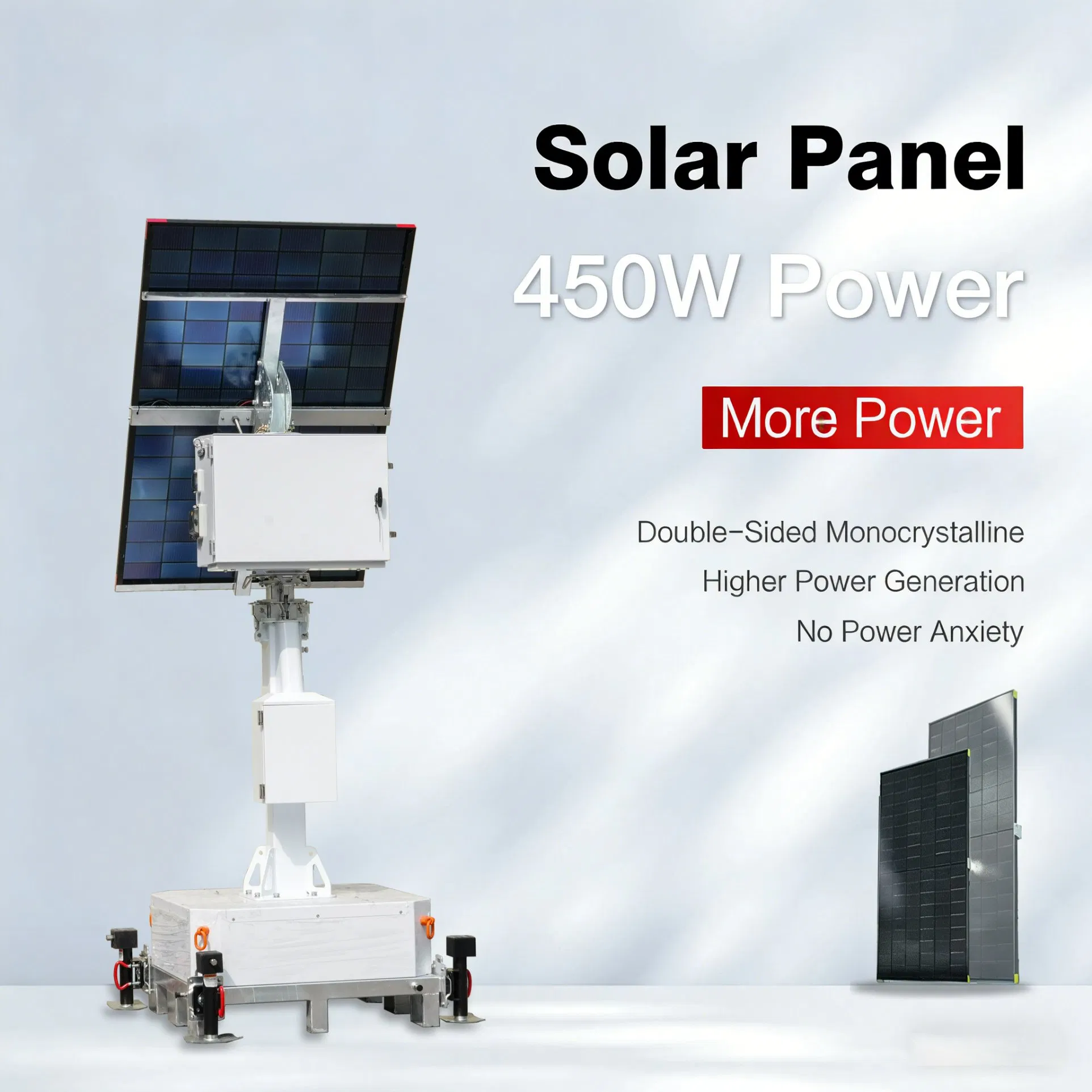 Higuard Solar Surveillance Tower with off-Grid Monitoring System for Construction Site