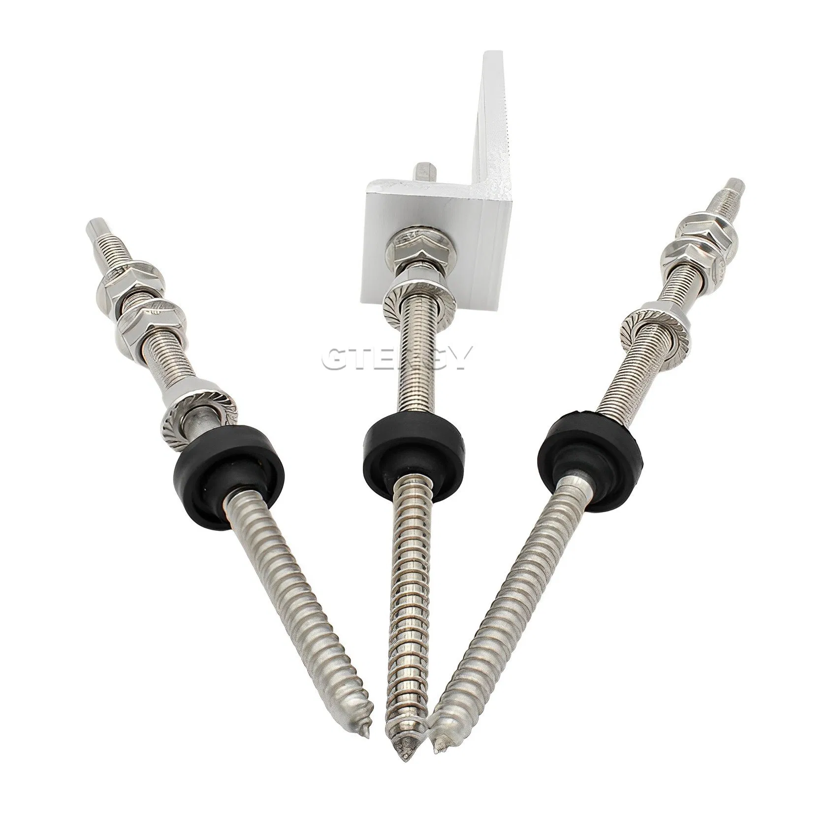 Corrugated Metal Roof Mounting Accesories Brackets 22kw Solar Panel System PV Aluminum Mount