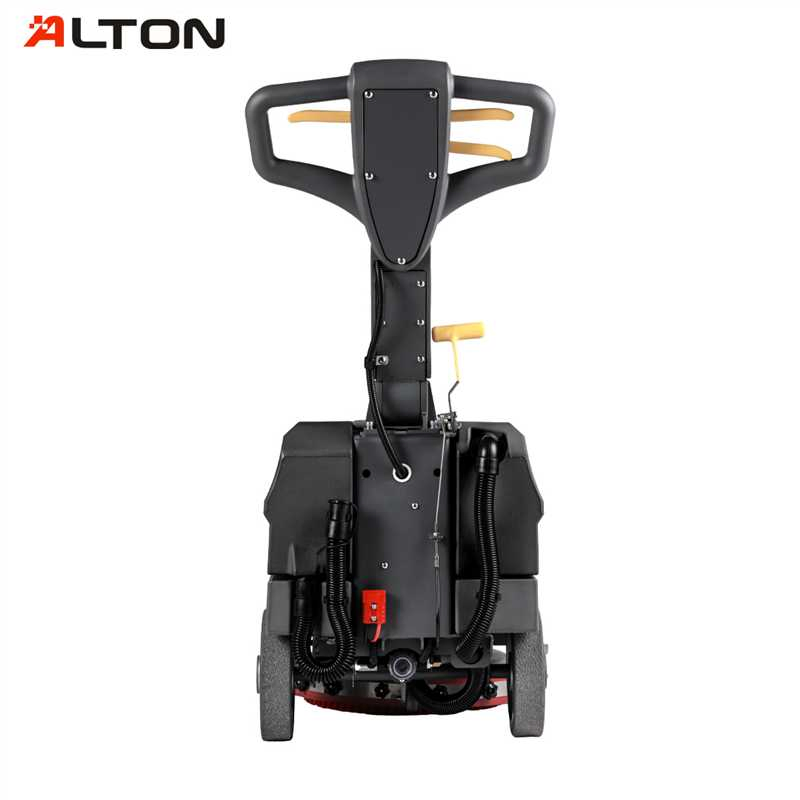 Electric Hand-Push Walk-Behind Floor Scrubber - Automatic Folding Cleaner for Professional Industrial/Commercial Floor Cleaning, Auto-Scrubbing for Spotless