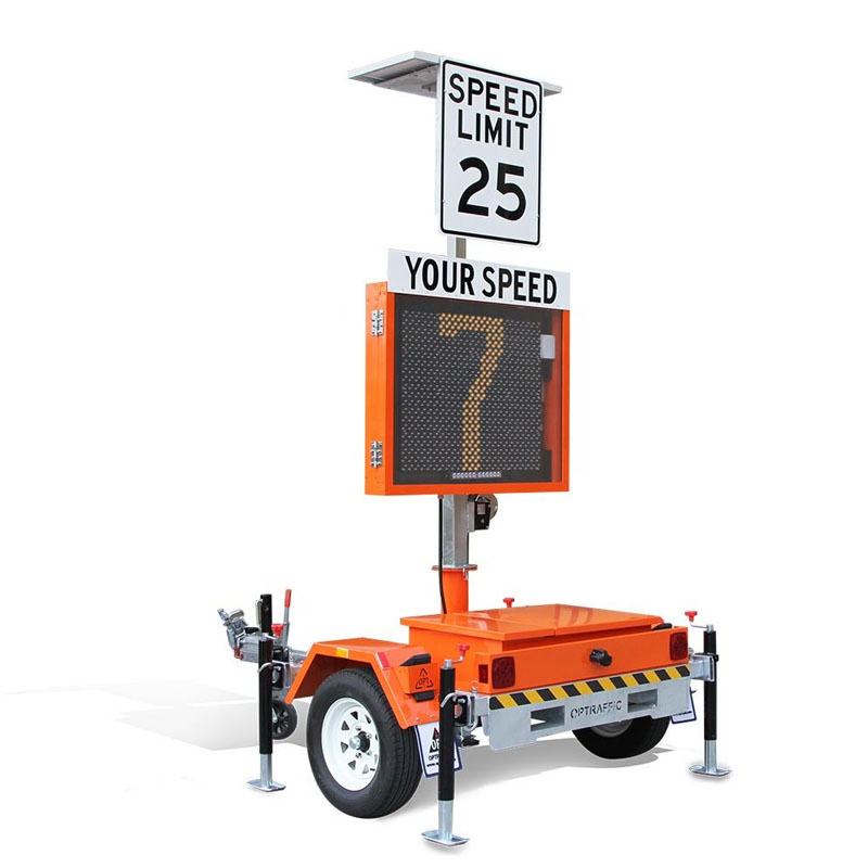 Compact Solar Radar Trailers for Speed Limit Monitoring