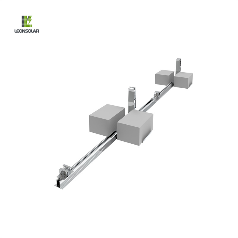 Solar Panel Mounting Bracket for Flat Roofs - Aluminum Tilt Design