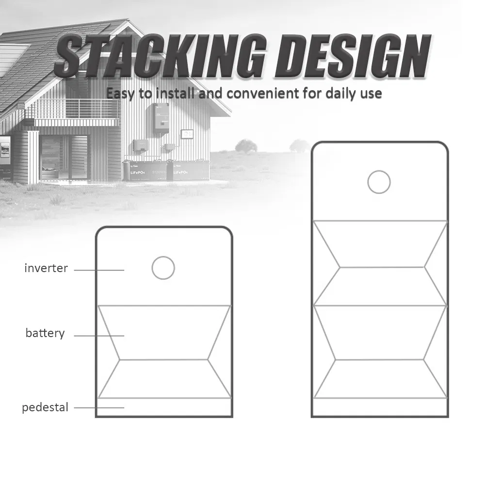 Modular Solar Home Power Wall System Inverter Integrated 10kwh Energy Storage System with APP Monitoring