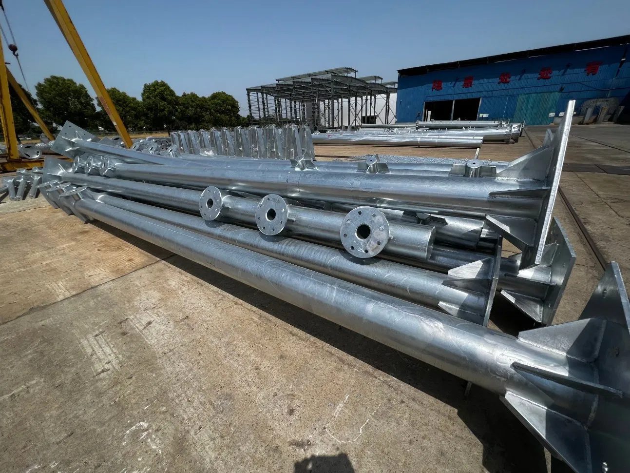 Outdoor Lamp Post 6-Meter T-Shaped Monitoring High New Rural Household Solar LED Light Pole Straight