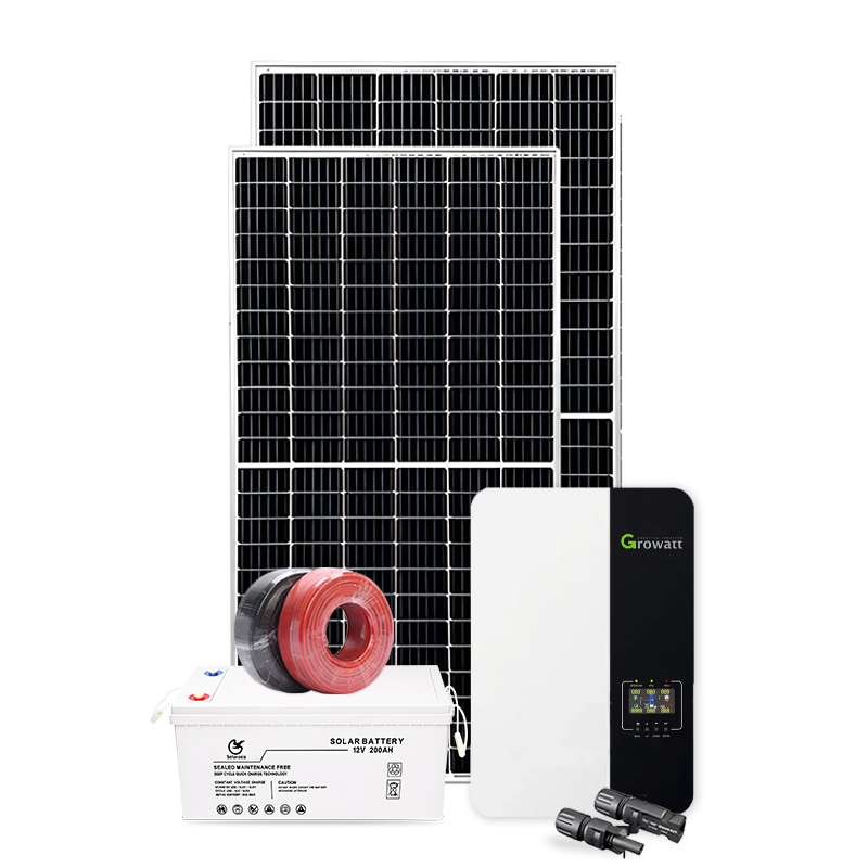 Residential 5kw 10kw 30kw Complete Solar Panel Kit for Home off Grid Solar Power System Lead Acid Battery