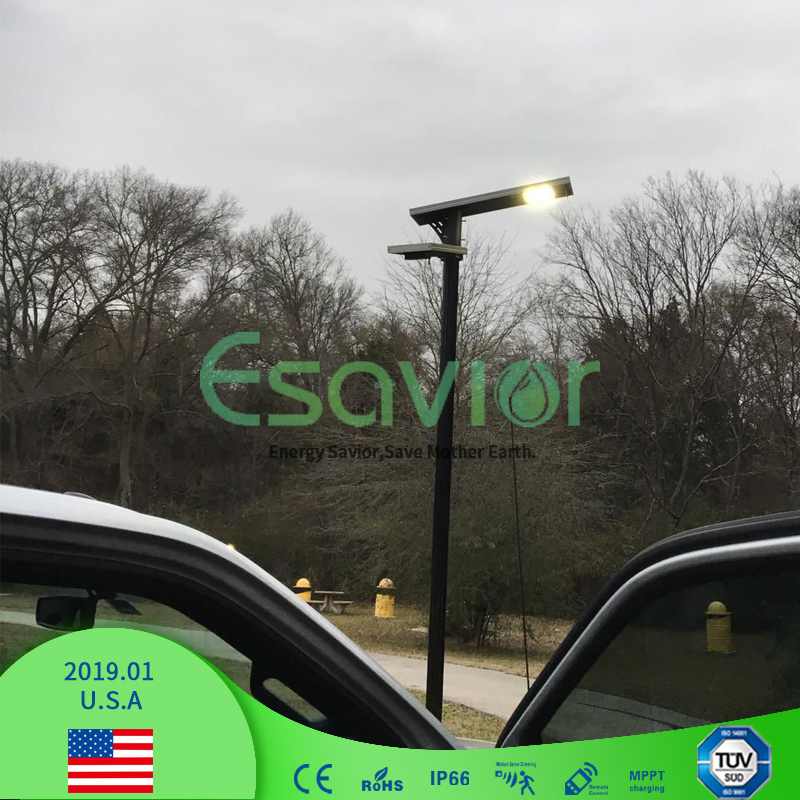 100W 10000 Lumen Outdoor Lamp LED Lighting Solar Power Street Light with Smart Iot System Energy Saving