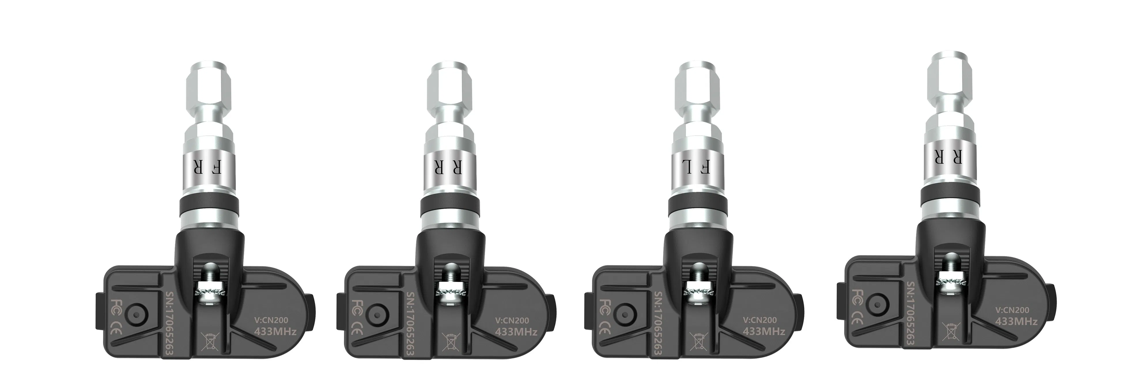 4 Wheels Universal Car Solar and USB Charge TPMS Tire Pressure Monitoring System