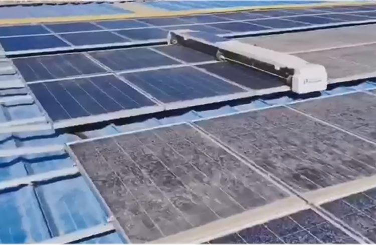 Battery-Powered Solar Cleaning Robot - Teamants Solar Panel Maintenance