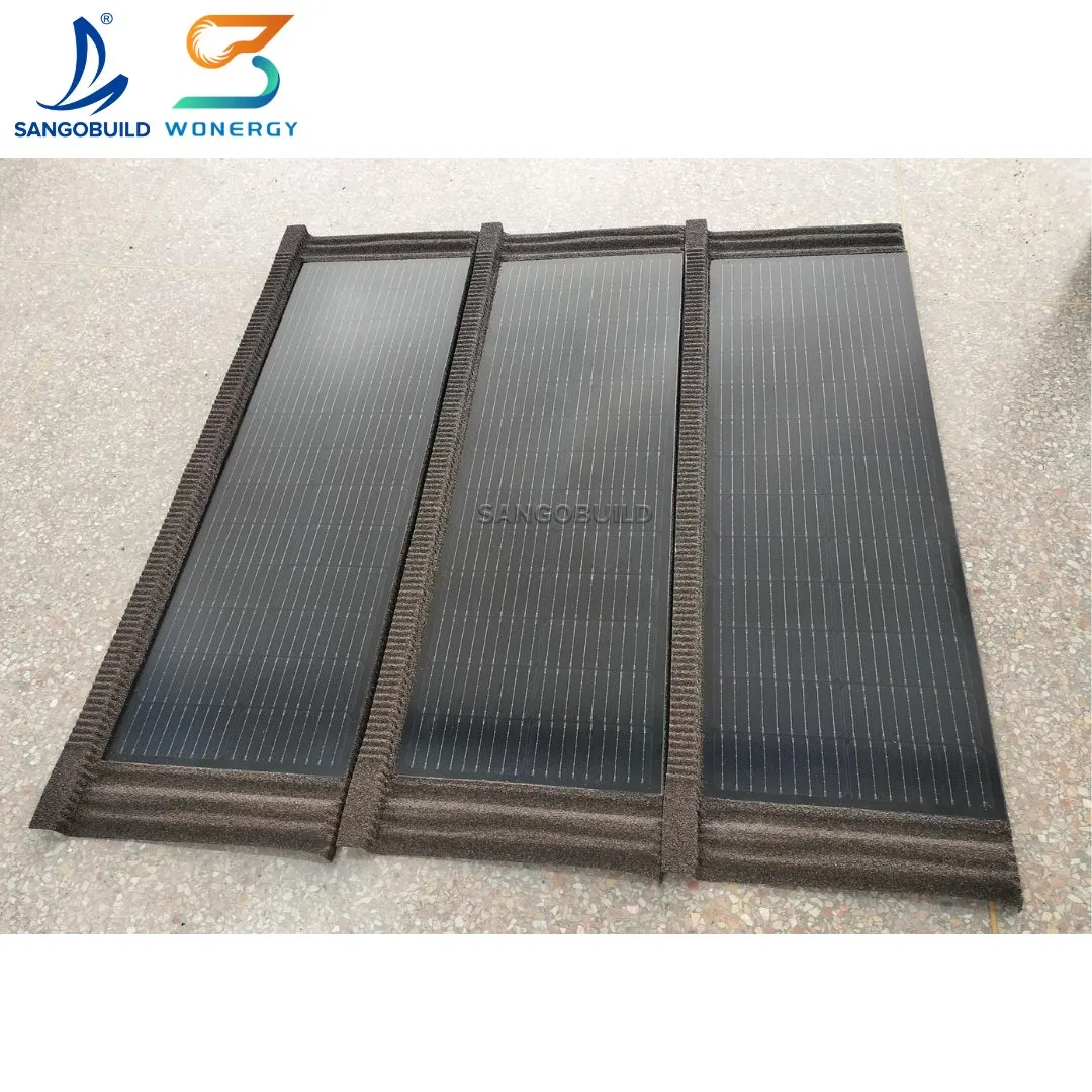 Germany Green Solar Roofing Material Clean Energy Electric Bill Saving BIPV Metal Solar Roof Tiles