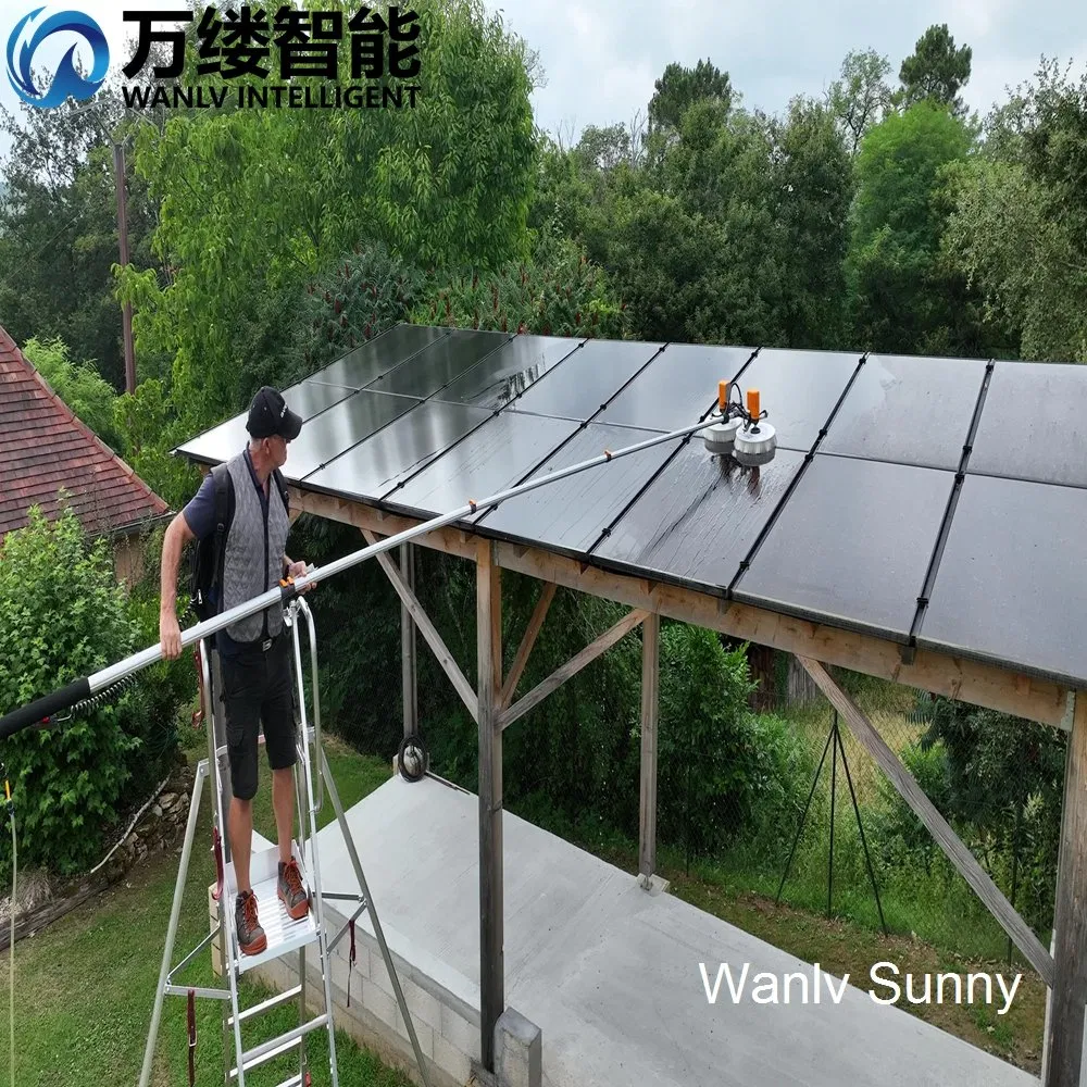 OEM Solar Panel Cleaner Photovoltaic Cleaning Machine Double-Disc Rotating Cleaning Brush