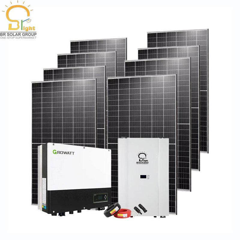 off Grid 3kw 5kw 10kw 15kw 20kw Complete Hybrid Solar System Home Use Solar Energy System