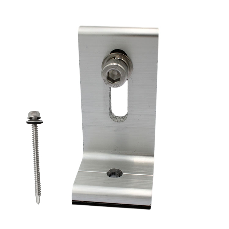 Corrugated Metal Roof Mounting Accesories Brackets 22kw Solar Panel System PV Aluminum Mount