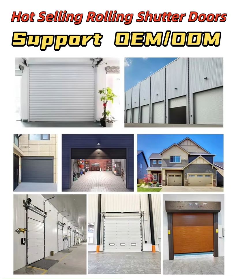 European Style Low-priced Customized High-quality Commercial Residential Hanging Segmented Sliding Garage Door
