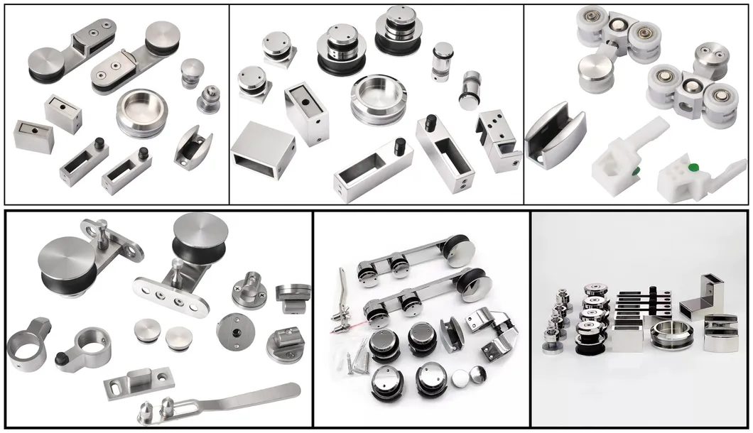 Hot Selling Stainless Steel Sliding Glass Door Accessories Glass Sliding Shower Door Hardware Sliding Door Systems