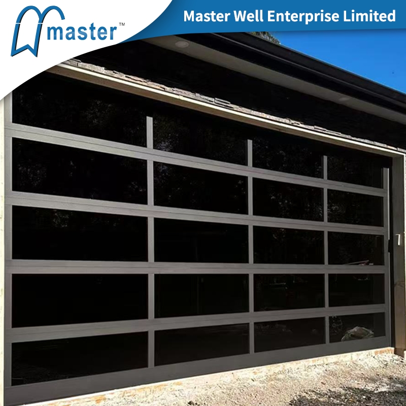 CE Approved Modern Residential Commercial Sandwich Automatic Garage Door Insulated Sectional Overhead Flush Steel Garage Door