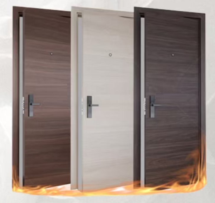 Wholesale Stylish And Grand Wooden Fireproof Doors With A Fire Resistance Of 30 Or 60 Minutes.