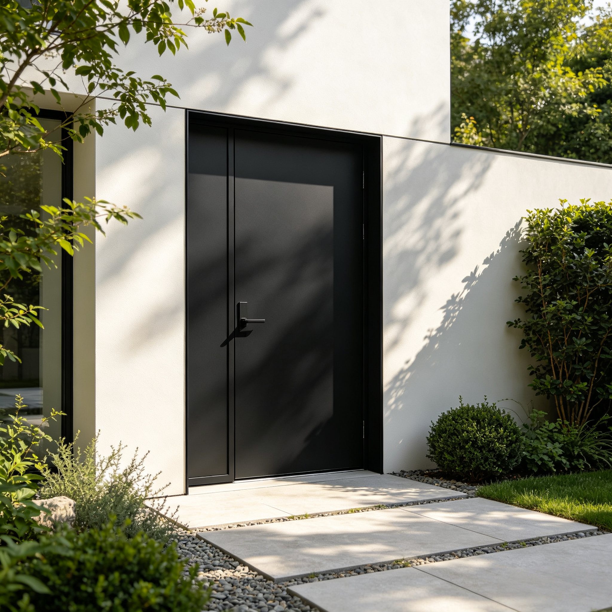 Residential Aluminum Security Front Door , Anti-Theft, Multi-Point Lock, Custom Size for House & Apartment