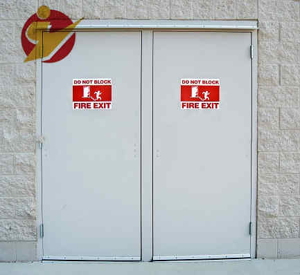 Professional Manufacturer's Standard Fire Door 36 X 80 1 Hour Rating Wooden Fire Door with Push and Pull Opening Method