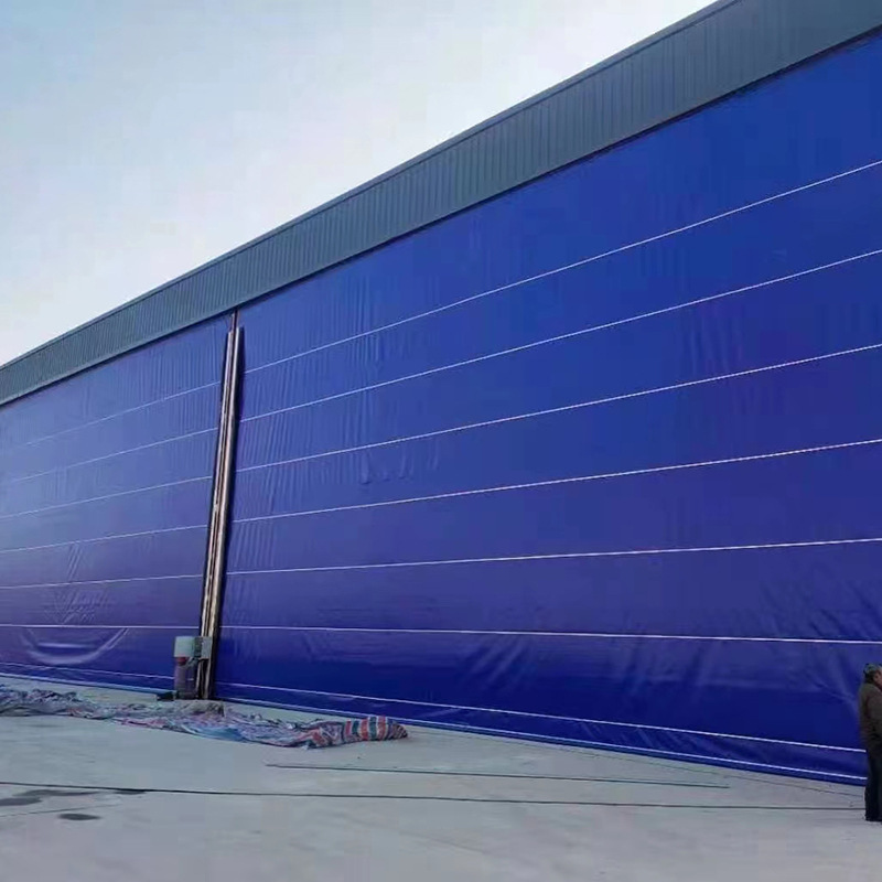 Modern PVC Flexible Double-Layer Windproof Insulated Lifting Interior Commercial Hangar Door for Workshop Warehouse Aircraft