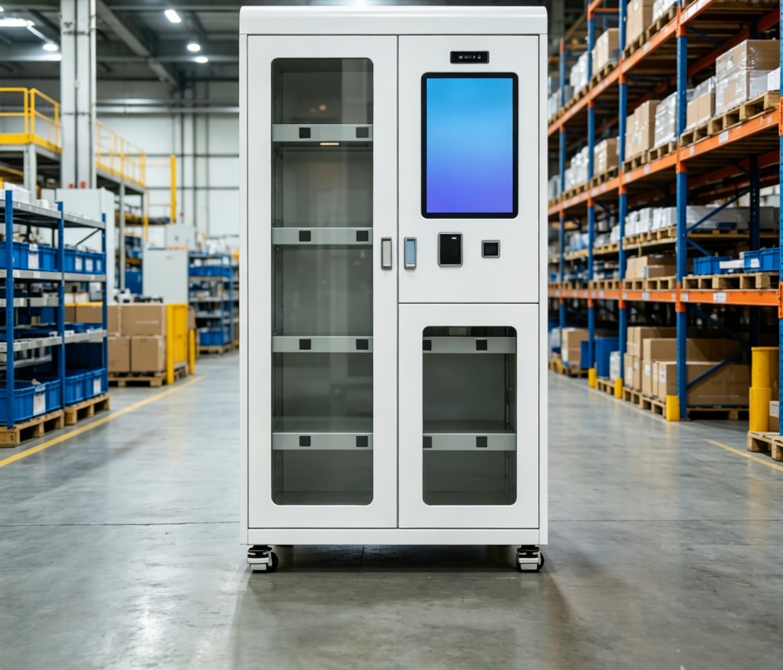Smart Inventory Management Cabinet Automated Tool Cabinet with Biometric Access and Weighing System for Industrial Warehouse