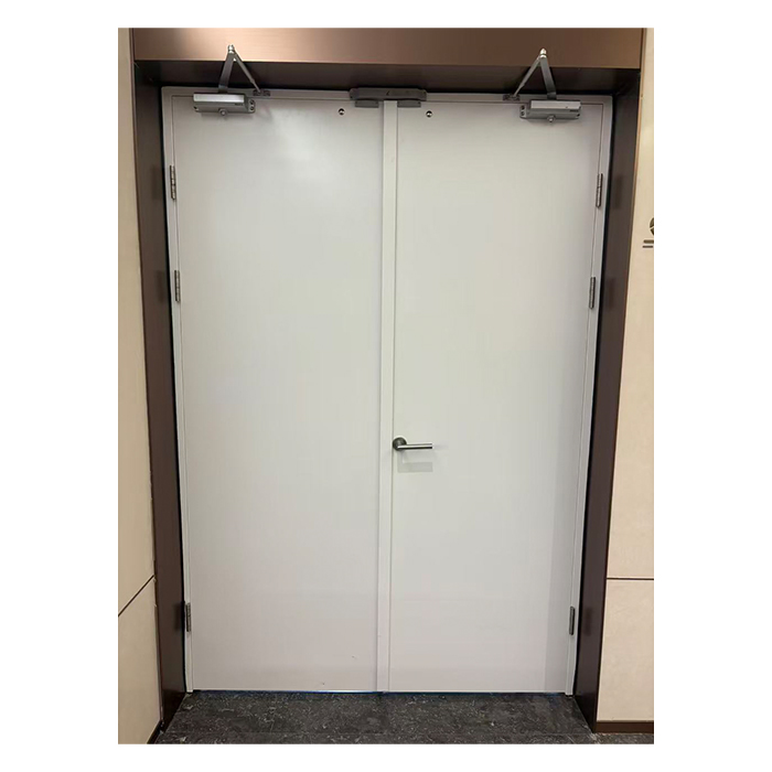 2 Hour Fire Rated Glass Door with UL List Panic Bar Hardware Hotel Fire Door Apartment Fire Rated Door for Building Project
