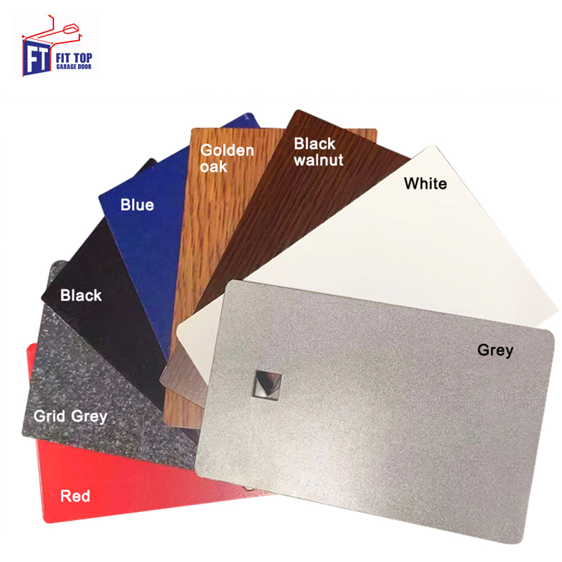 Modern Wooden-Coloured Steel Sectional Garage Door 16x7 Thermal Insulation Finished Surface for Villa Application