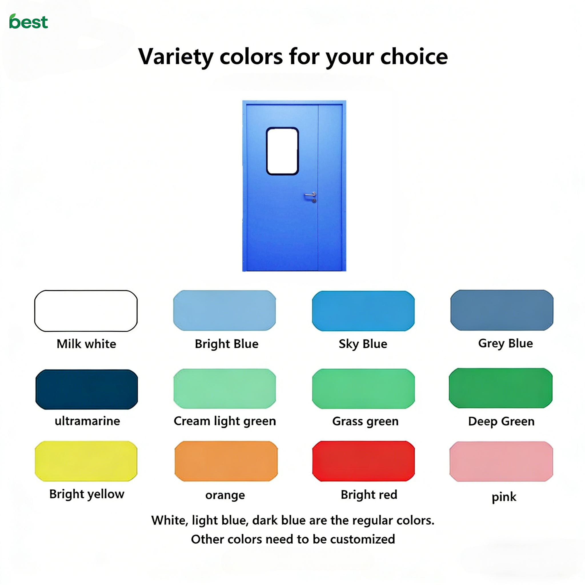 Customized Modern Design Aluminum Alloy Fire Door with 90-Min Fire Rating Sound Insulation 1-Year Warranty-for Gym