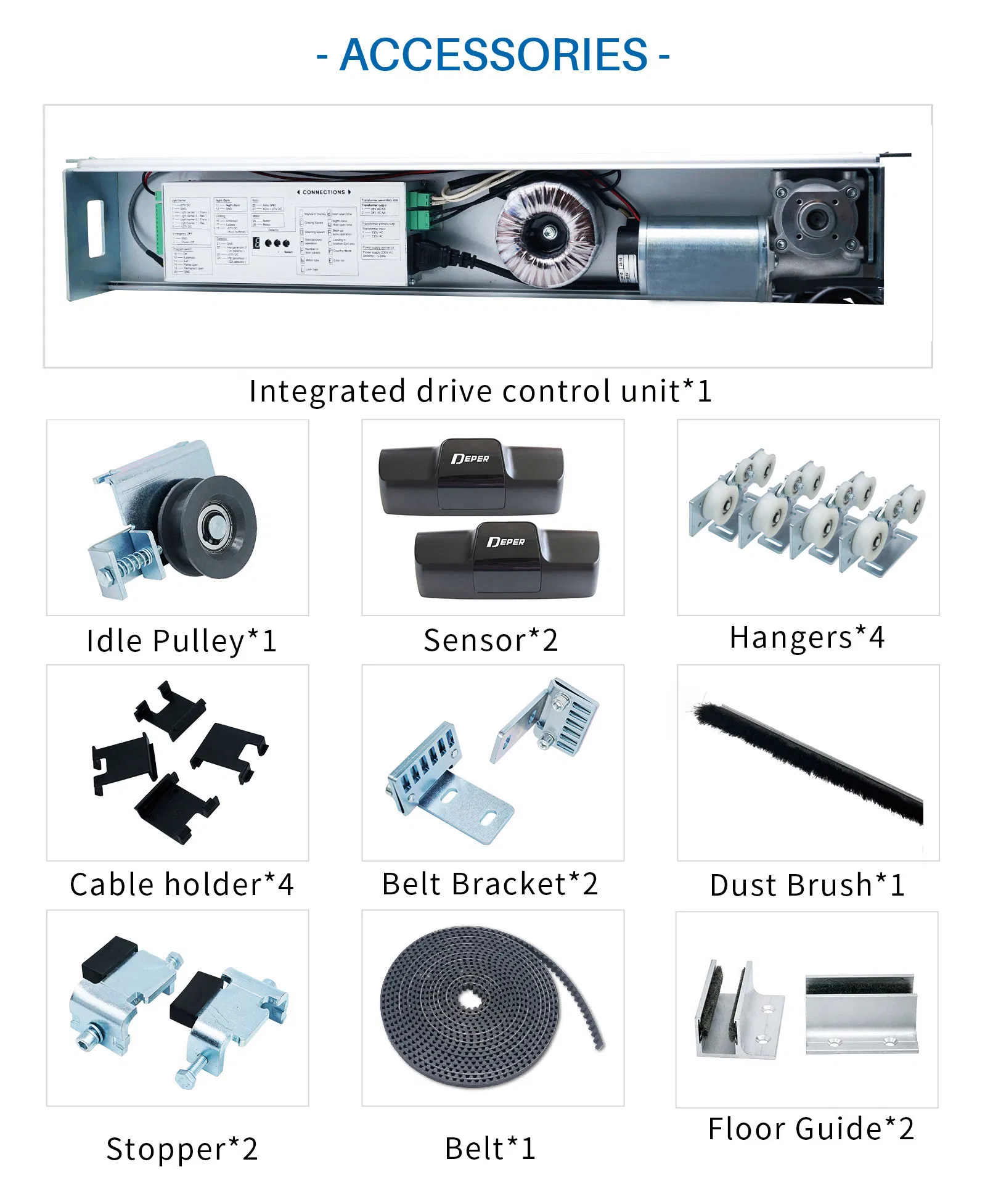 New Design Factory Price Remoter Automatic Sliding Door (Photocell) Operator System with Dunker Motor DSL-16