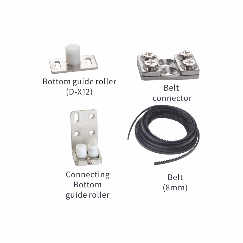 Wooden or Steel Frame Sliding Door Roller System with Soft-Closing 2+1 Same Way Open