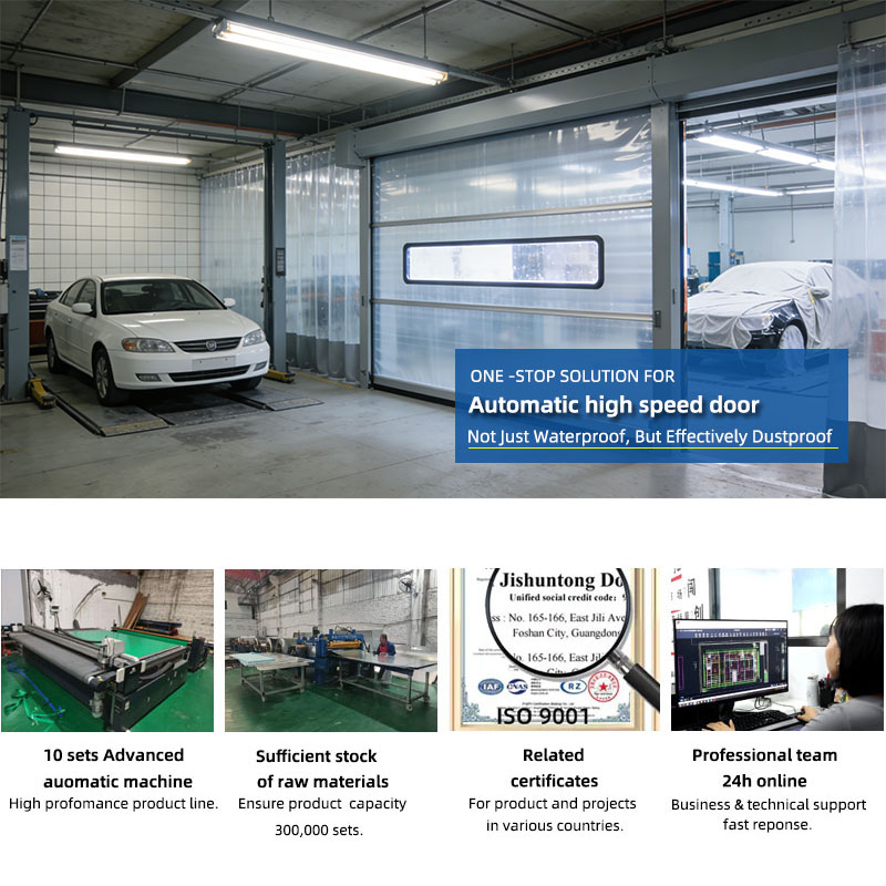 Automatic Waterproof High Speed PVC Fast Rolling Shutter Door with Transparent Curtain for Car Wash Direct From China Factory