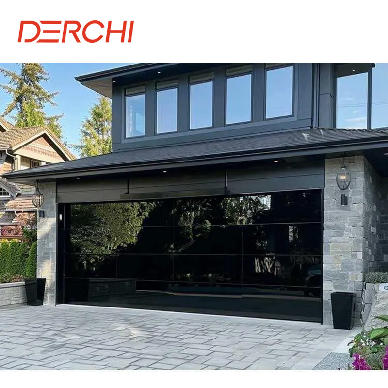 DERCHI Top Manufacturer 5 Years Warranty Automatic Garage Door Prices 16x7/12x7 Modern Overhead Automatic Garage Doors
