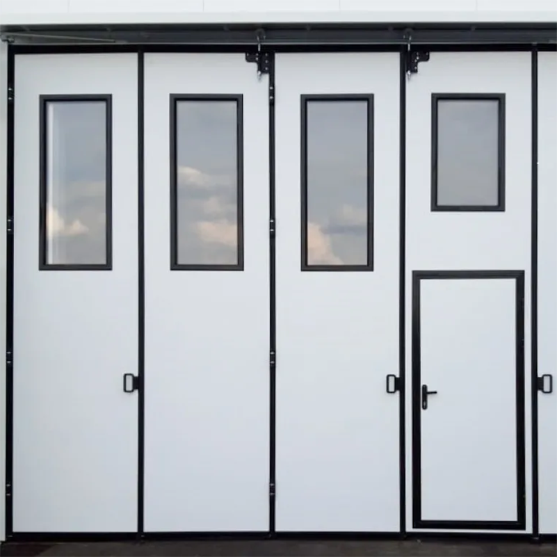 Automatic Vertical Folding Airplane Hangar Door Industrial Commercial Steel Insulated Accordion Folding Hangar Door