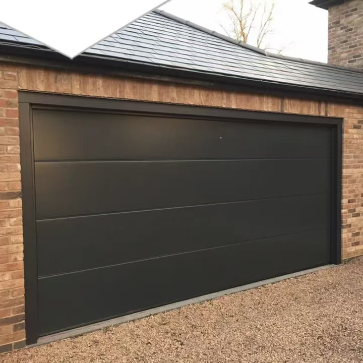 Modern Glass Garage Door with Smart Automation for Villas