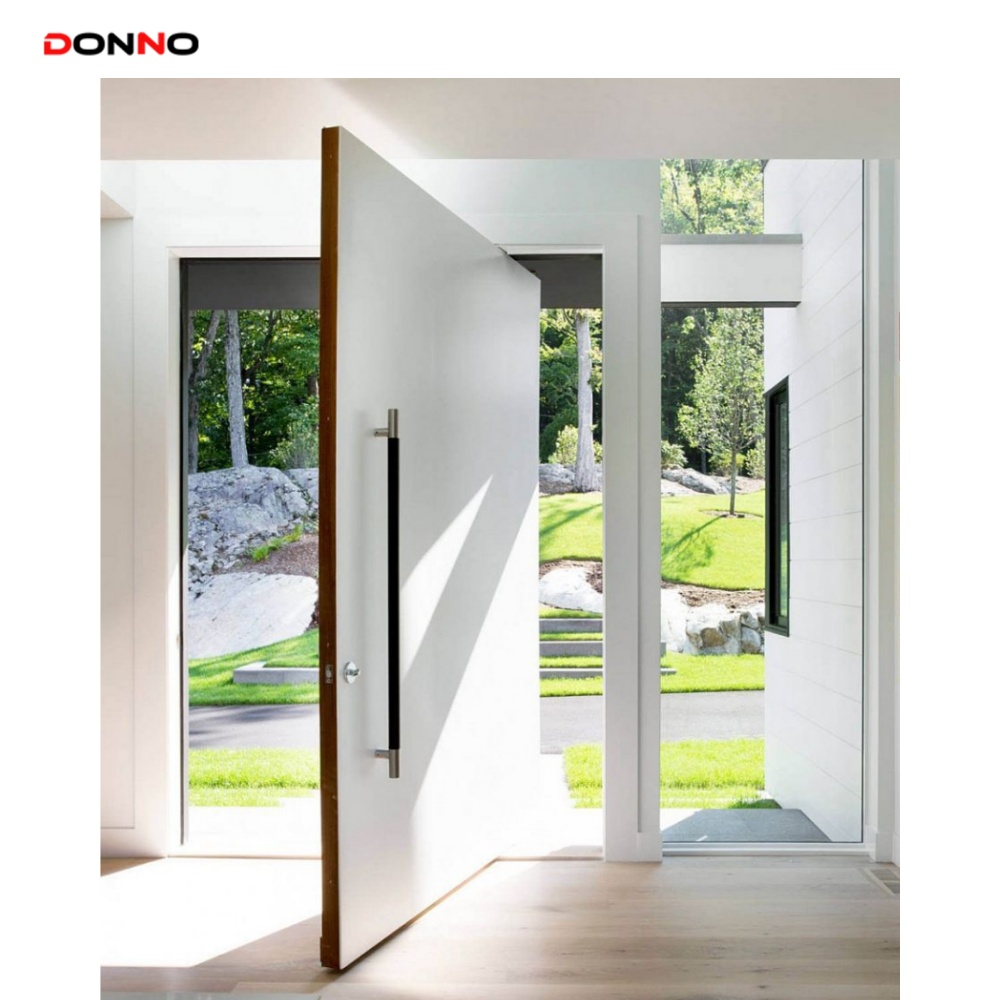 USA Standard Vintage Style Commercial Front Door Aluminum Entry Doors With Facial Recognition Smart Lock