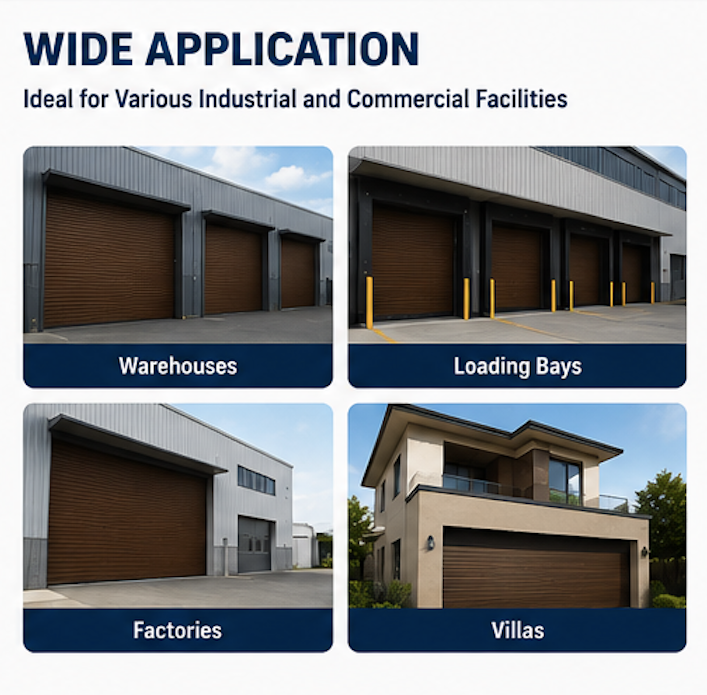 Automatic Electric Aluminum Alloy Rolling Shutter Door Windproof Anti-theft Insulated Roll up Garage Doors for Commercial Shop