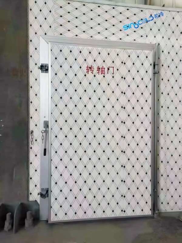 Cold Storage Door Single Open Double Open Pivot Door Custom Color Steel 100mm Manual Door 1mx2m