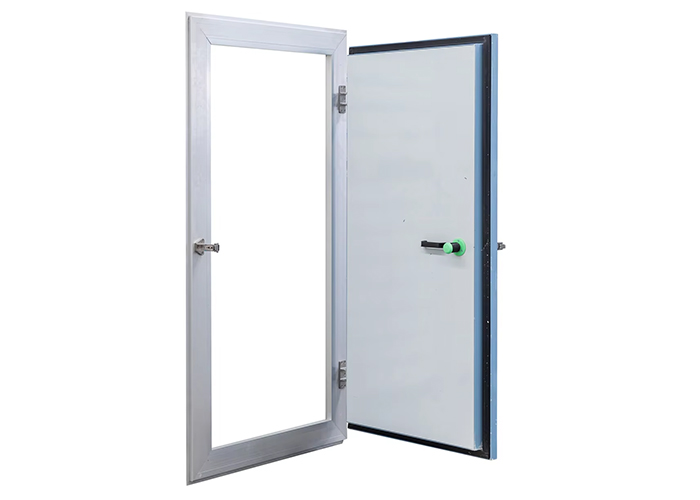 Durable Magnetic Gasket Single Semi-Embedded Hinged Cold Storage Door with Heated Frame for Food Warehouse