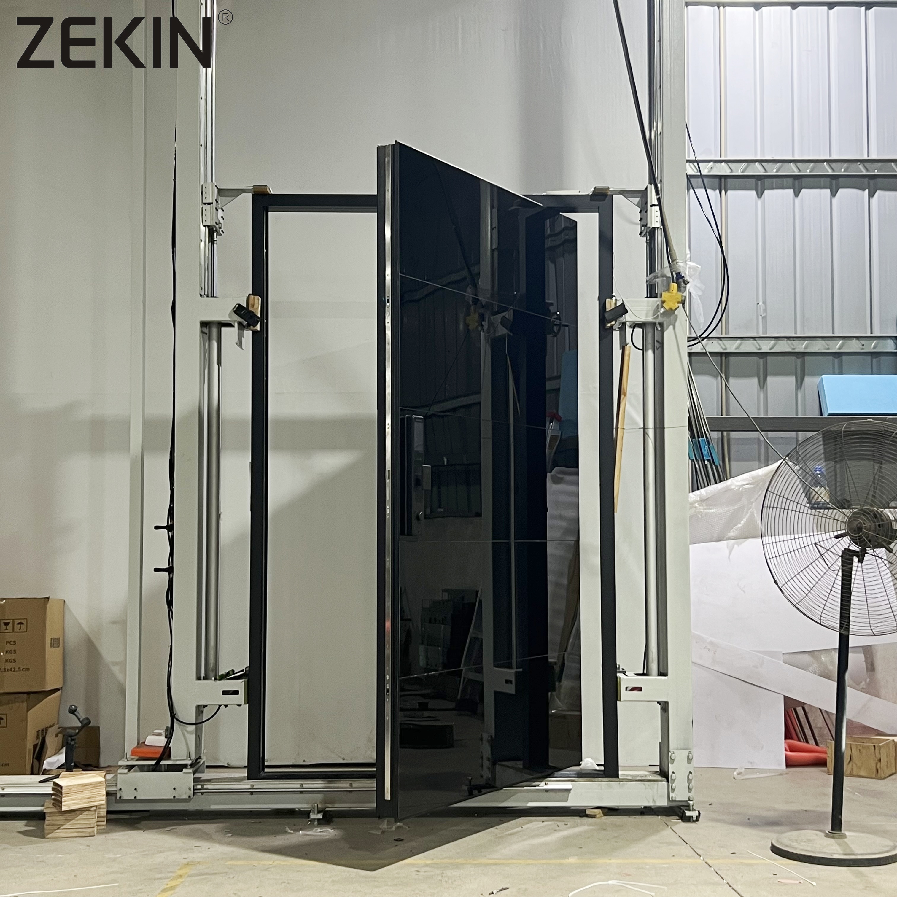 ZEKIN USA Residential Project Modern Main Entrance Exterior Door Channel Cast Aluminum Security Front Pivot Entry Doors