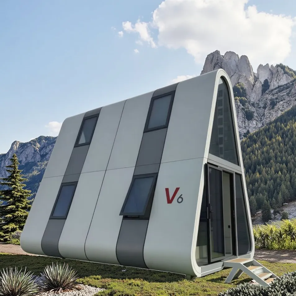 Vibrant V6 Custom Color Design Triangular Space Pod Living Solution