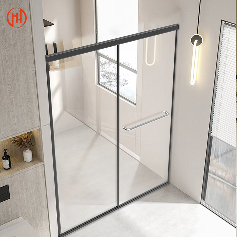 Innovative Single-Track Shower Door for Smart Bathroom Automation with Easy Installation and Maintenance