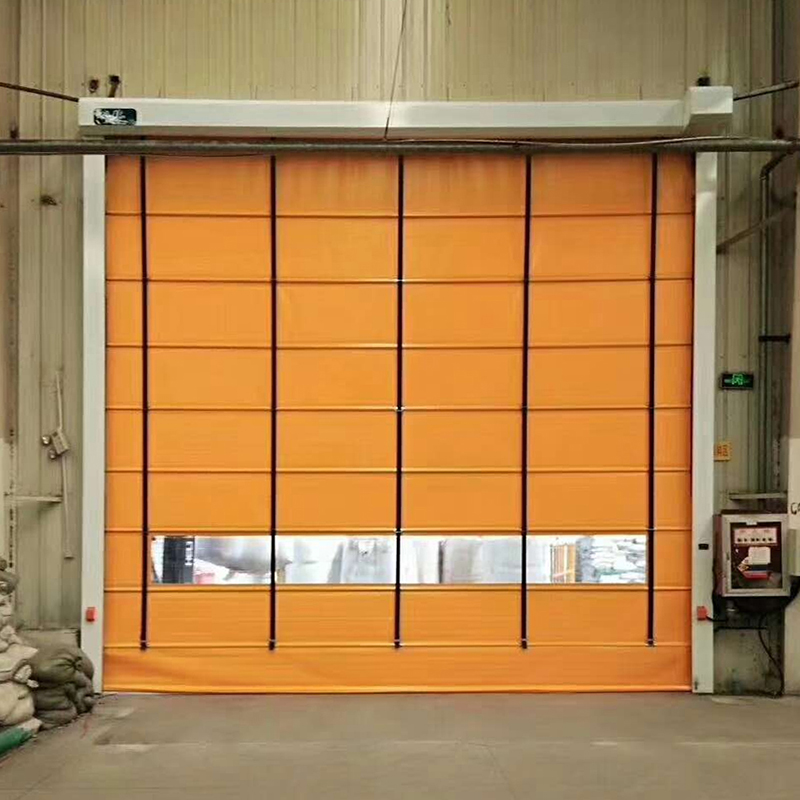 Modern Design Rapid-Action PVC High-Speed Stacking Door for Seamless Access Control Windproof Motorized Operation for Warehouses