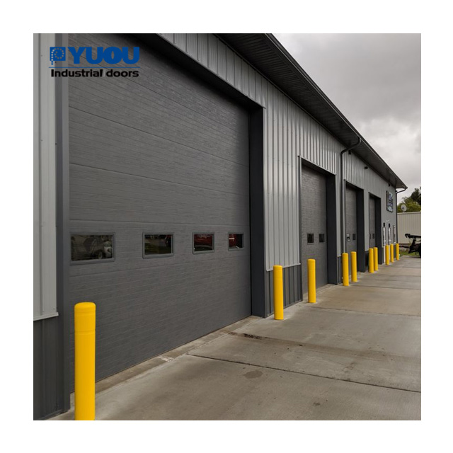 European Style Automatic Industrial Sectional Roll-Up Door CE Factory Warehouse Application Overhead Sectional Door