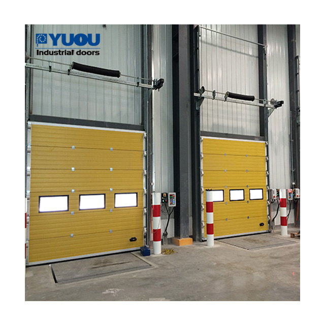 European Style Automatic Industrial Sectional Roll-Up Door CE Factory Warehouse Application Overhead Sectional Door