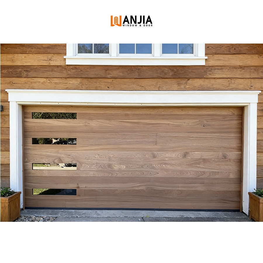 Hot Sell Modern Design Full View Aluminum Tempered Glass Automatic Sandwich Panel Overhead Sectional Garage Door