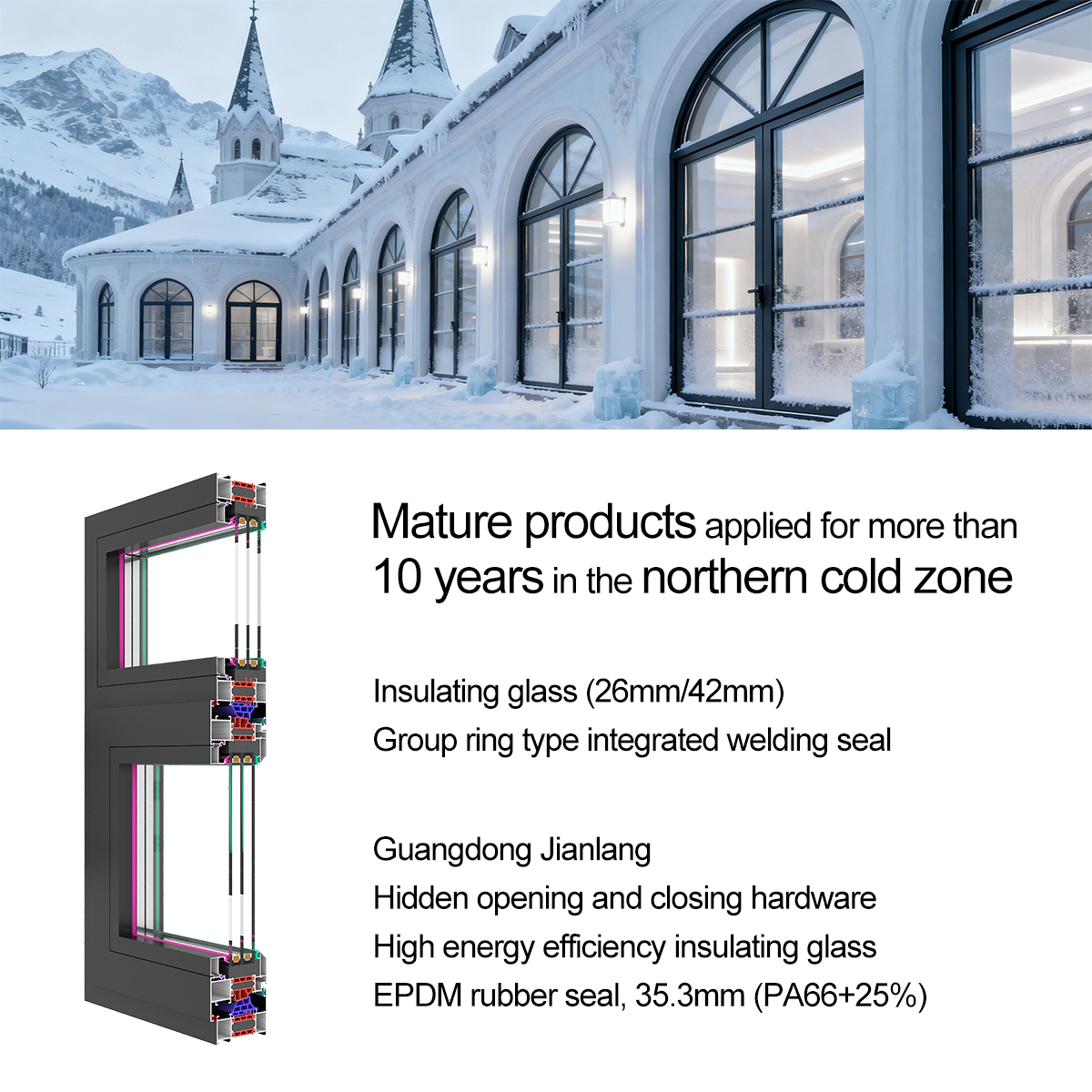 JD Standard Thermal Break Double Tempered Low-E Glass Aluminum Alloy Casement Windows Folding Screen Windproof Energy Star