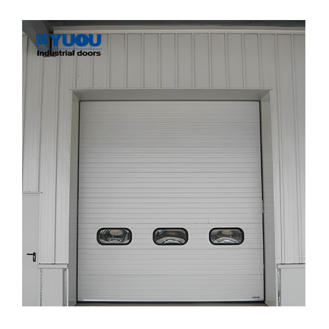 China Manufacturer YUOU Apartment Project Automatic Large Auto Lift Steel Overhead Motorized Sectional Door